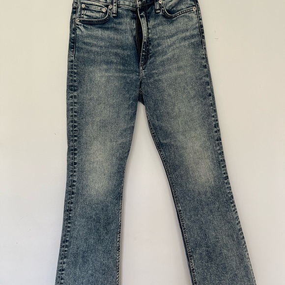 Sold☀️Rag & Bone Nina High-Rise Ankle Flare Jeans in Pearl - Picture 16 of 16